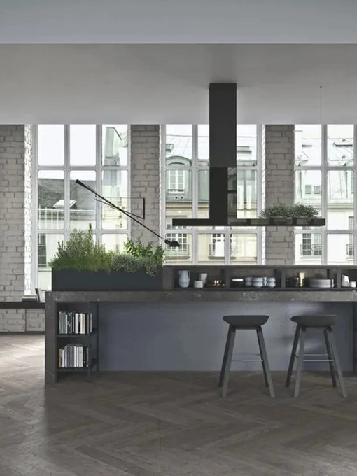Cucina Moderna in legno laccato con isola Infinity 01 di Ar-Tre