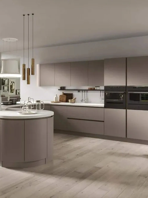 Cucina Moderna con penisola Progetto Sistema Laccato 05 di Ar-Tre
