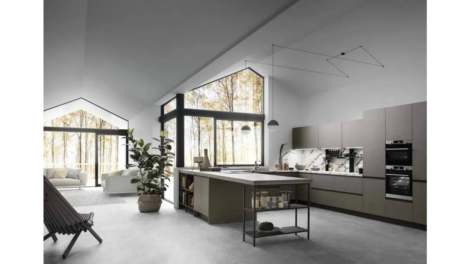 Cucina Moderna con penisola Sky 04 di Ar-Tre