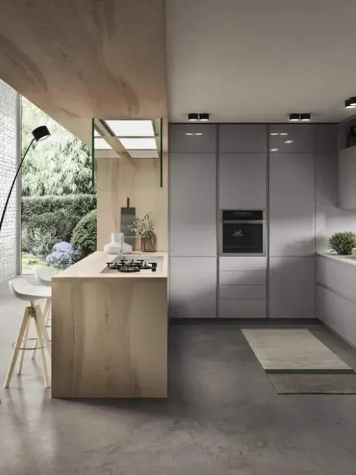 Cucina Moderna con penisola Fly Evo Flo Evo 04 di Ar-Tre