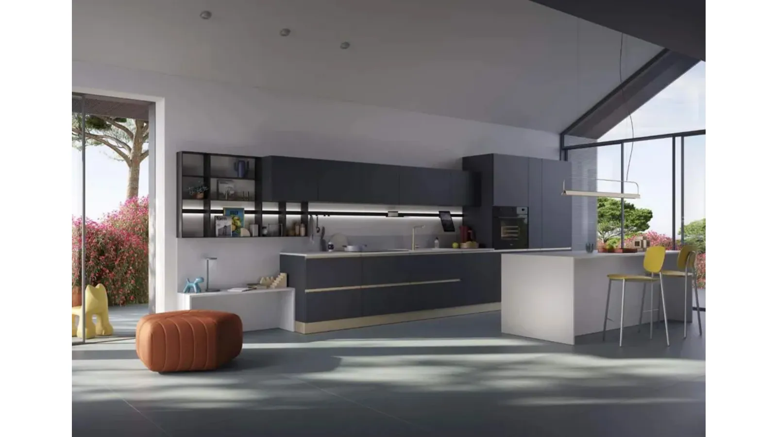 Cucina Moderna con isola Sky 02 di Ar-Tre