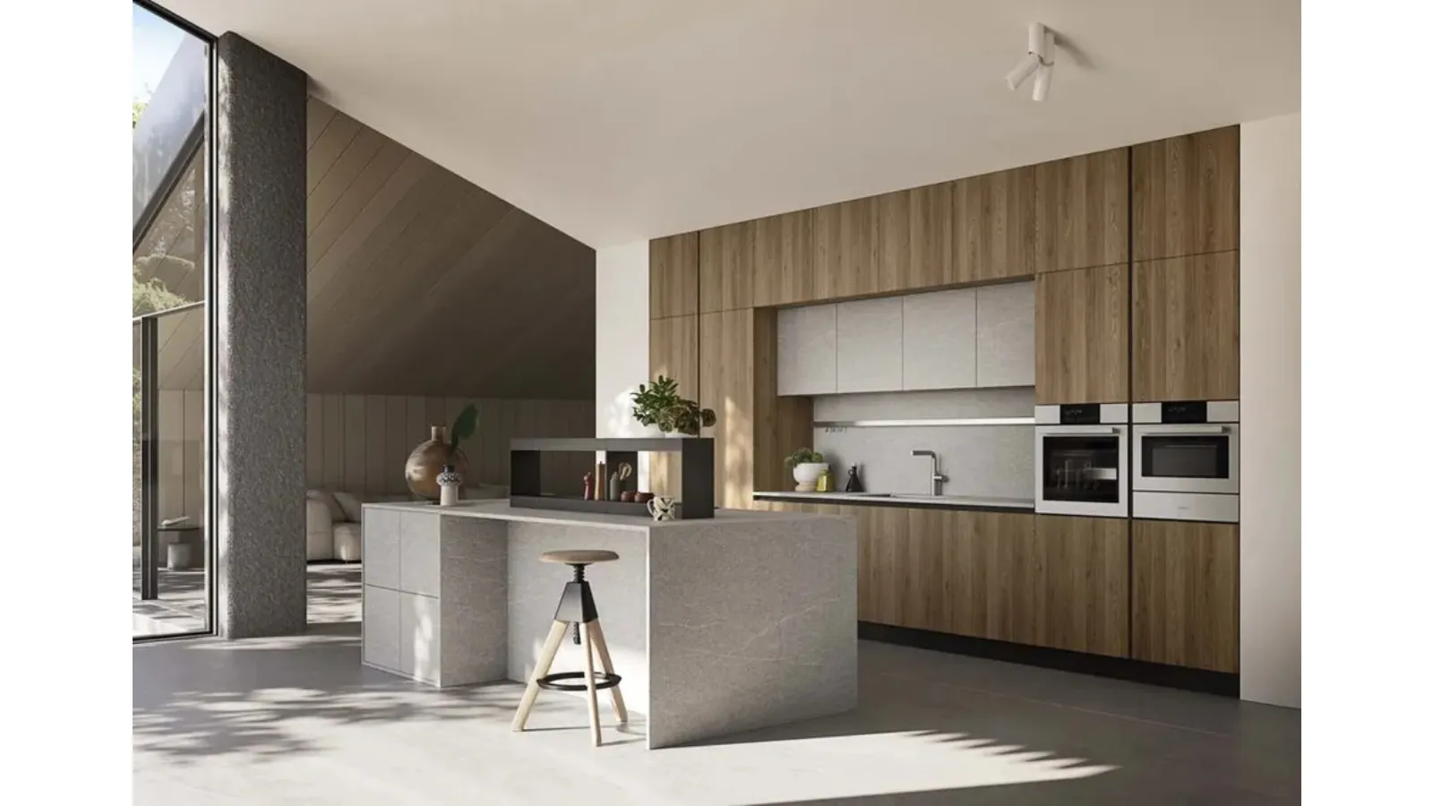 Cucina Moderna con isola Up Design 04 di Ar-Tre