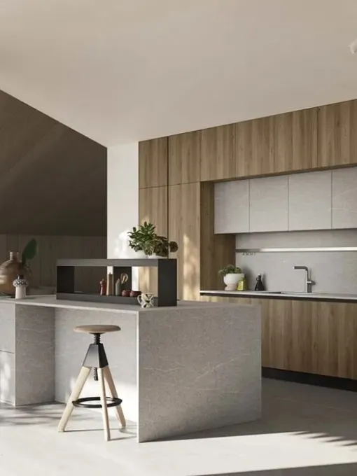 Cucina Moderna con isola Up Design 04 di Ar-Tre
