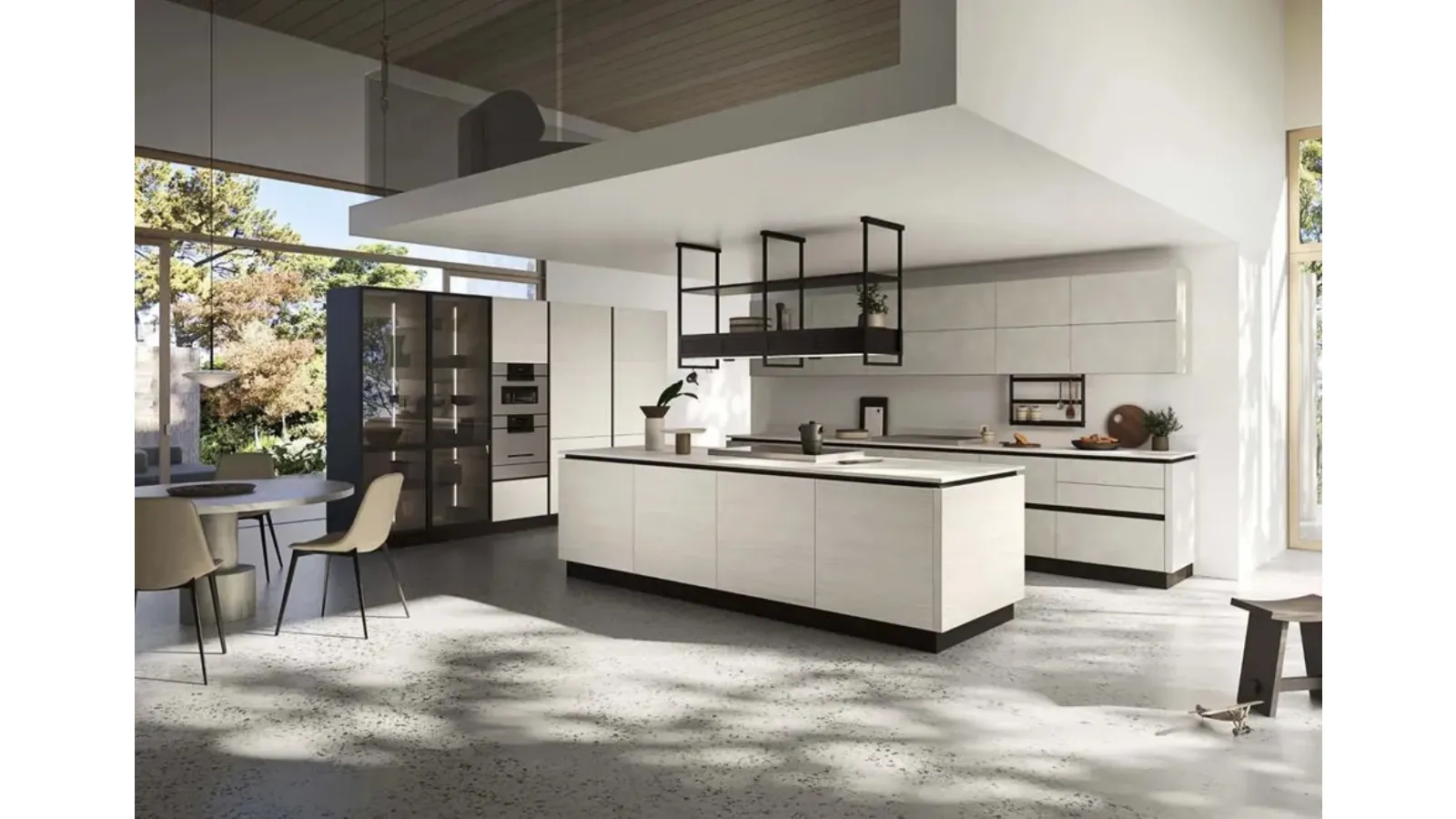 Cucina Moderna con isola Up Design 06 di Ar-Tre