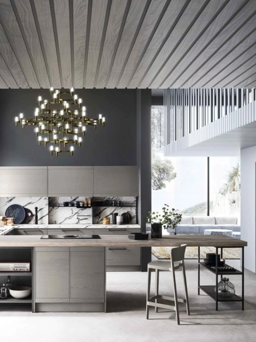 Cucina Moderna in legno laccato con penisola Zoe 02 di Ar-Tre