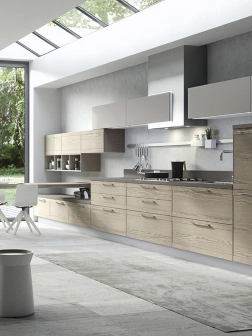 Cucina Moderna lineare in legno Zoe 05 di Ar-Tre