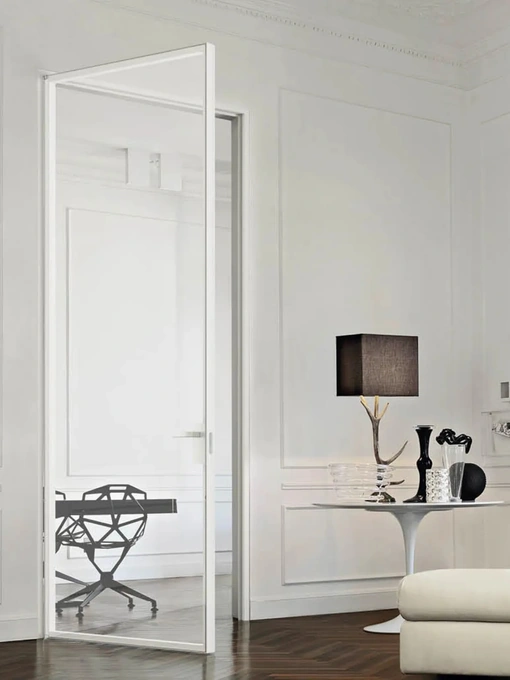 Porta per interni in vetro con telaio in alluminio Just Battente con Stipite di Doal